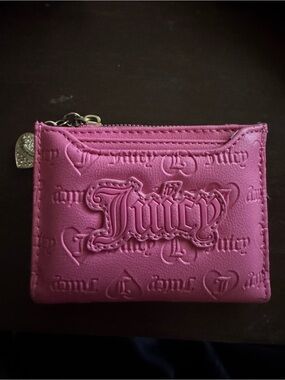 Juicy Couture Hot Pink Embossed Card Wallet